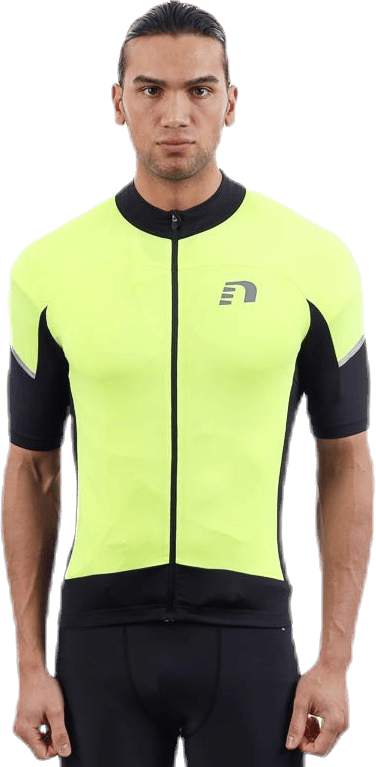 Bike Stretch Jersey Black/Yellow, Male, Odevy, Tričko, Bicyklovanie, Čierna/Žltá, M