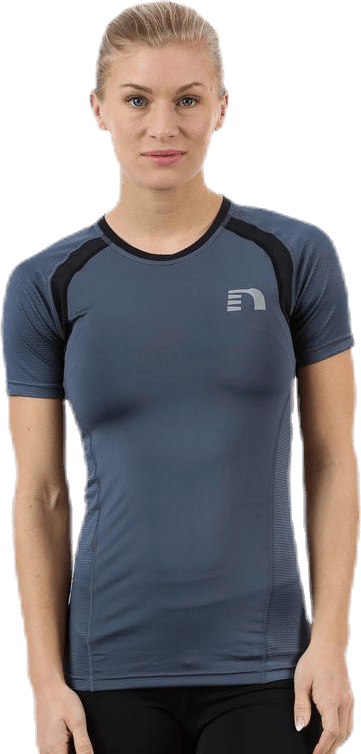 Iconic Vent Stretch Tee W Blue/Black