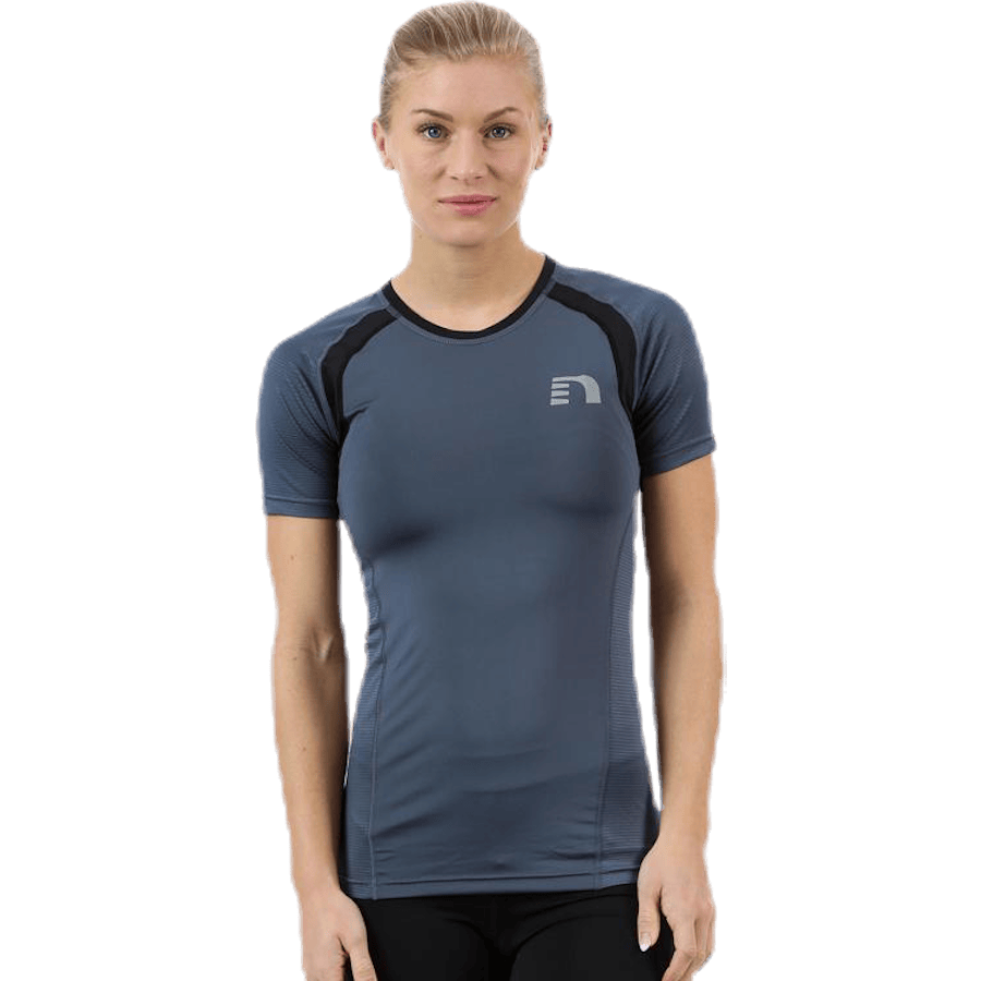 Iconic Vent Stretch Tee W Blue/Black