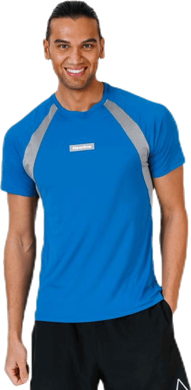 Black Feather Tee Blue, Male, Kläder, T-shirt, Löpning, Blå, L