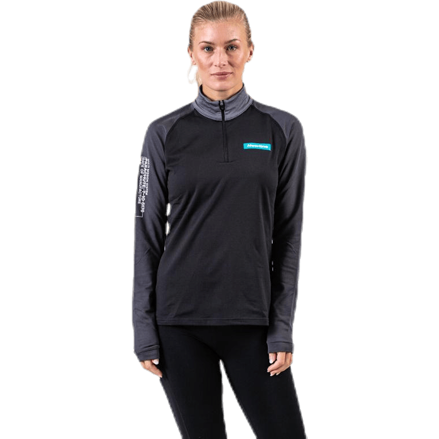 Warm Zip Shirt Black/Grey