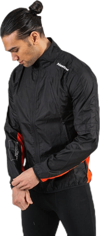Wind Jacket Orange/Black, Male, Apparels, jackets, Running, Orange/Black, S