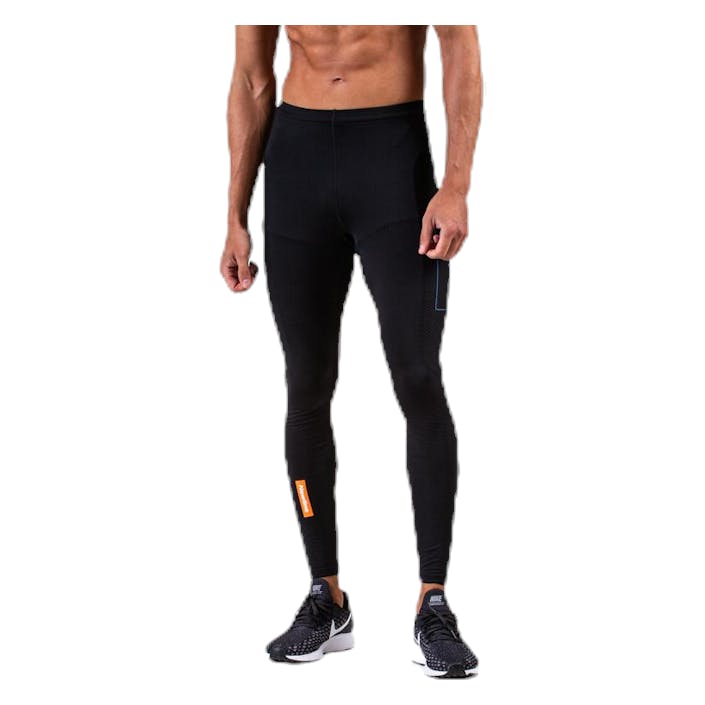 Warm Tech Tights Black, Male, Apparels, Leggings, Running, Black, XL