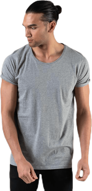 Jimmy Solid Grey, Male, Kläder, T-shirt, Grå, XL