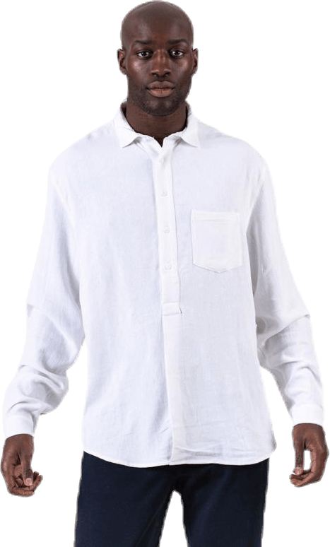 Pop Over Shirt White