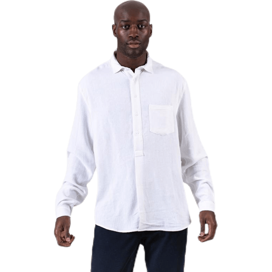 Pop Over Shirt White