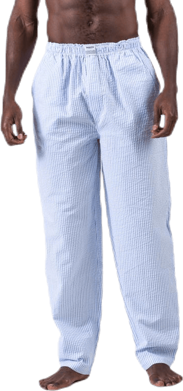 Woven Pyjama Pant Blue/White, Male, Apparels, Pants, Blue/White, S