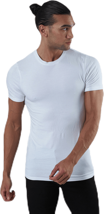 Tee Bamboo 2-pack White, Male, Vêtements, T-shirt, Blanc, S