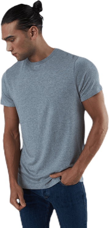 R-neck Bamboo Tee Grey, Male, Apparels, T-shirt, Grey, L