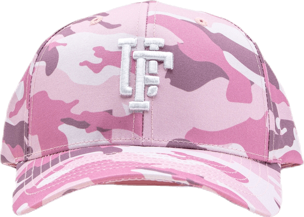 Spinback Camo Youth Baseball Cap Pink