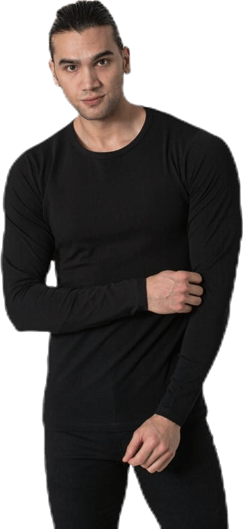 Basic O-Neck Tee L/S Black - Bild 2