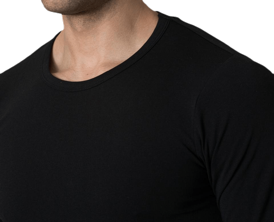 Basic O-Neck Tee L/S Black - Bild 5