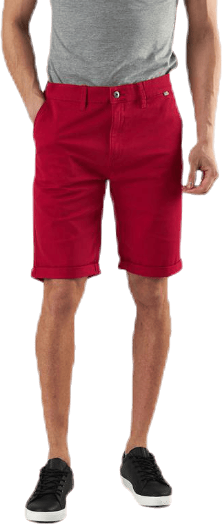 Garret Chino Shorts Red, Male, Odevy, Šortky, Červená, L