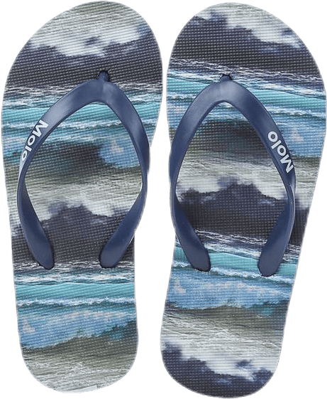 Zeppo Flipflops Patterned/Black