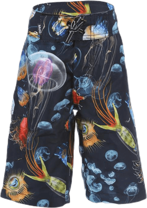 Nalvaro Bathing Shorts Blue/Patterned, Unisex, Odzież, Stroje kąpielowe, Pływanie, Niebieski/Wzorzyste, 98