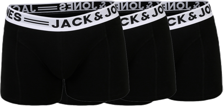 Sense Trunks 3-Pack Black, Male, Apparels, Underwear, Black, S