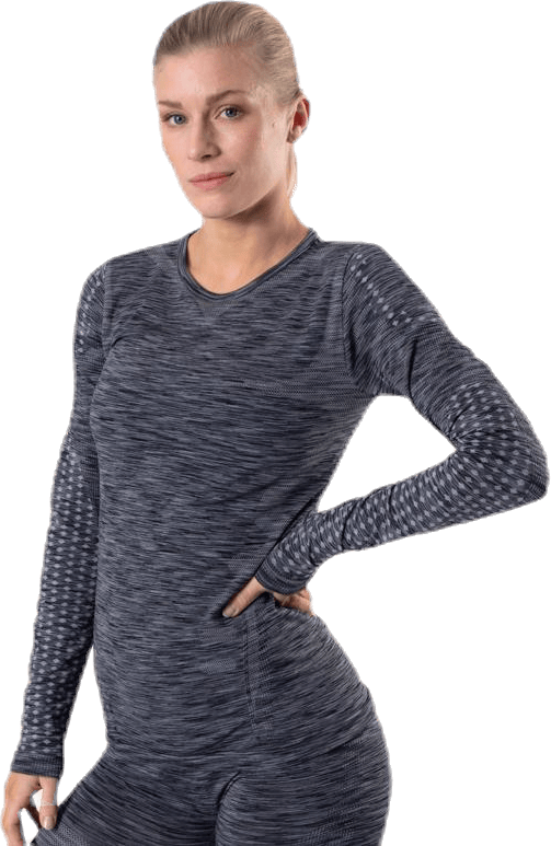Ascoli Seamless L/S Performance Tee Black, Female, Apparels, Shirts, Running, Black, S/M
