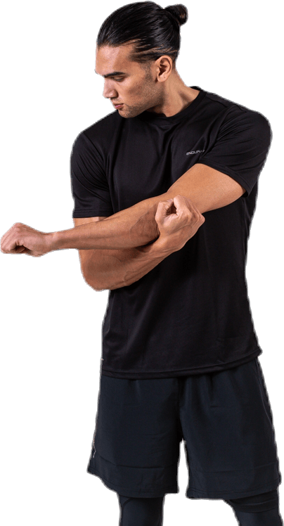 Vernon M S/S Performance Tee Black, Male, Apparels, T-shirt, Running, Black, XXL