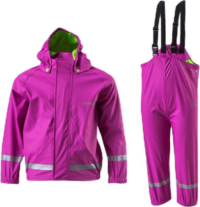 Rieti PU Rain Set Pink, Unisex, Apparels, Tracksuits & Overalls, Pink, 116/122