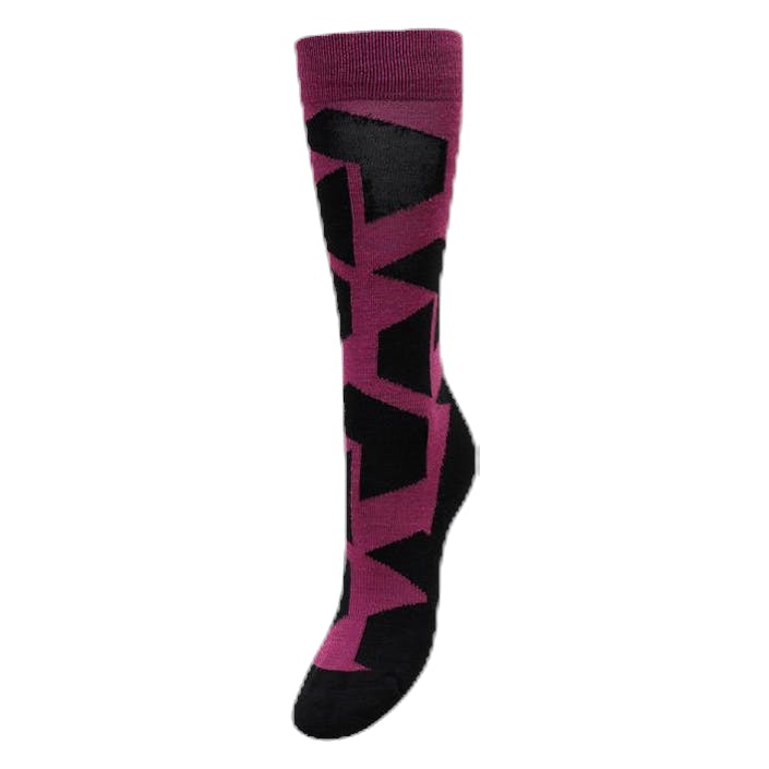 Ski Sock Purple, Unisex, Odzież, Skarpety, Sporty alpejskie, Różowy/Czarny, 43-45