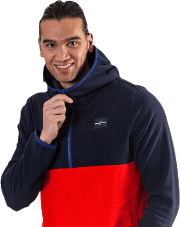 Original Half Zip Hood Blue, Male, Apparels, Shirts, Blue, L