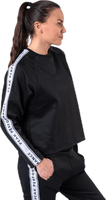 Tech Club Crew Black, Female, Apparels, Shirts, Black, L