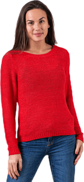 Geena Xo L/S Pullover Knt Red
