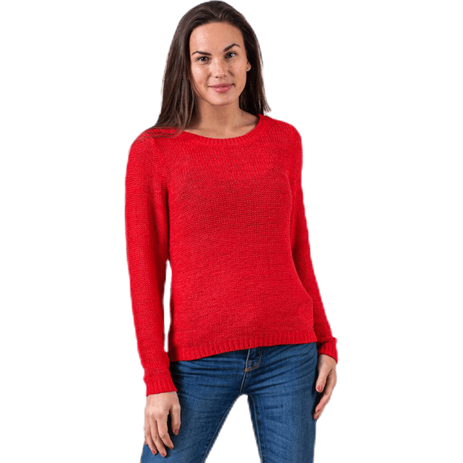 Geena Xo L/S Pullover Knt Red