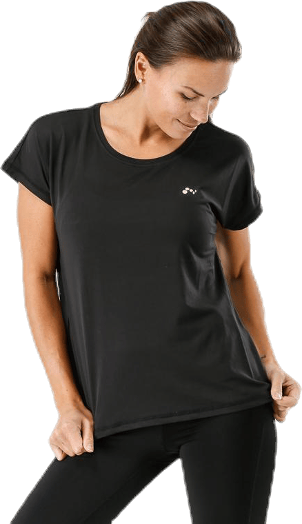 Aubree Ss Loose Training Tee Black