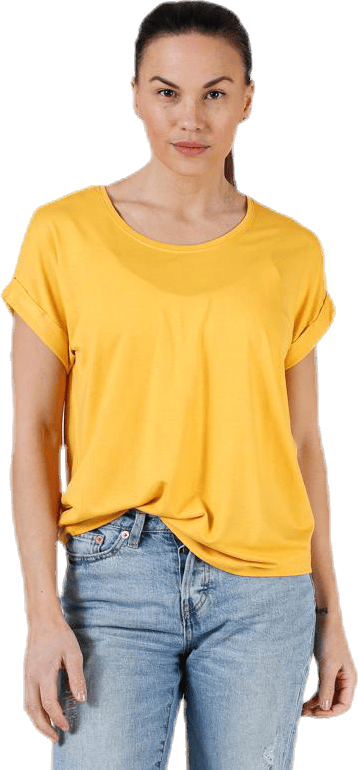 Moster S/S O-Neck Top Jrs Yellow, Female, Ropa, Camiseta de manga corta, Amarillo, M
