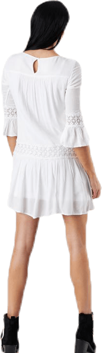 Tyra 3/4 Flare Short Dress Wvn White - Bild 2