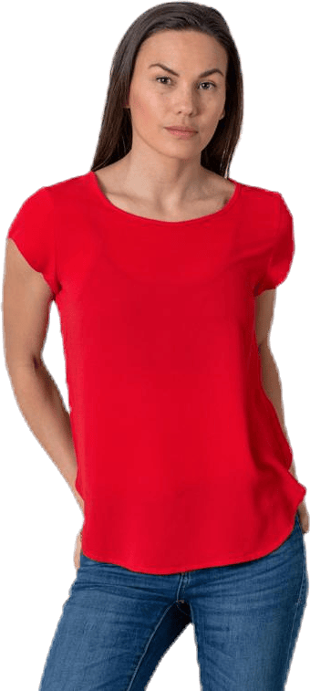 Vic S/S Solid Top Red