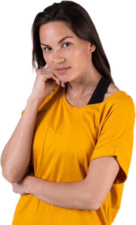 Moster S/S O-Neck Top Jrs Yellow, Female, Ropa, Camiseta de manga corta, Amarillo, S
