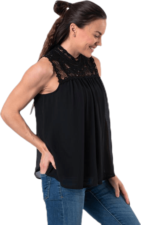 New Cat S/L Top Wvn Black