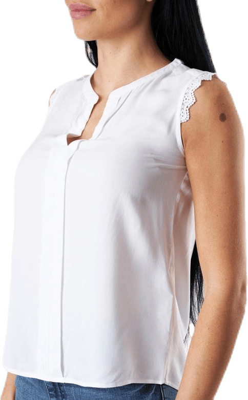 Kimmi S/L Top Wvn White - Bild 5