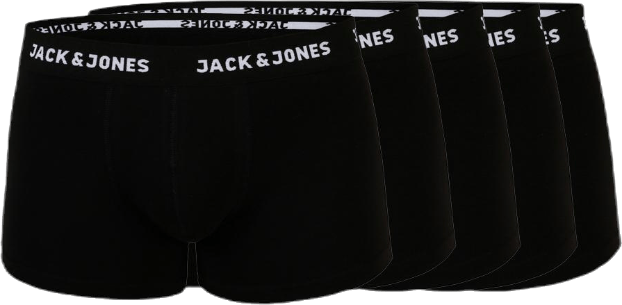 Huey Trunks 5 Pack Black, Male, Apparels, Underwear, Black, L