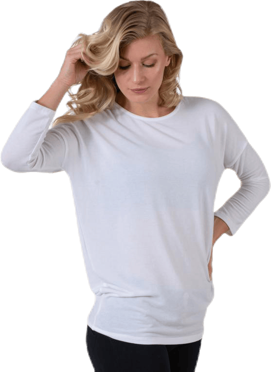 Glamour 3/4 Top Jrs White