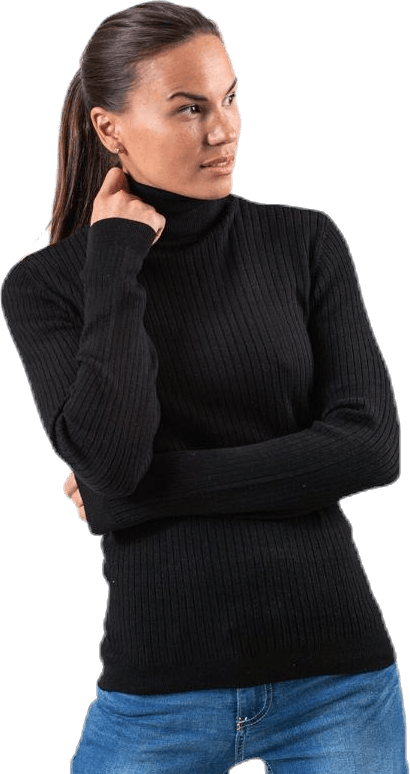 Karol L/S Rollneck Pullover Knt Black