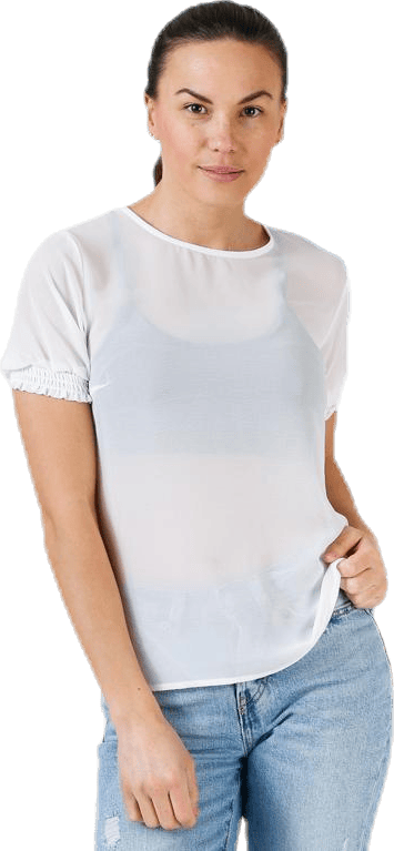Amalie Ss Smock Top White