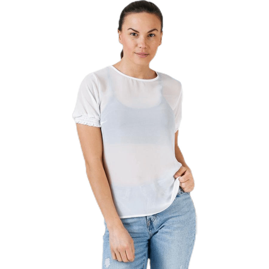 Amalie Ss Smock Top White