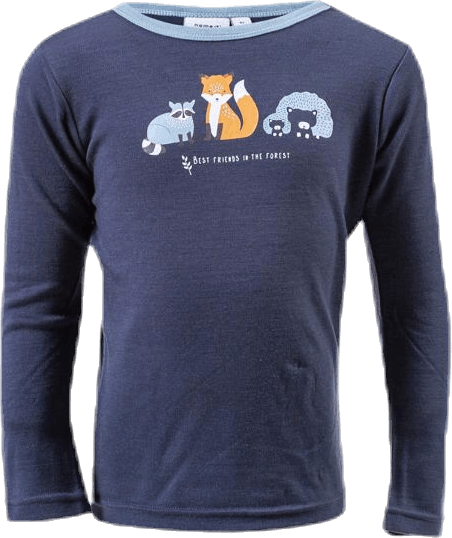 Willit Wool Ls Top Xix Blue, Unisex, Kläder, basskikt, Blå, 110