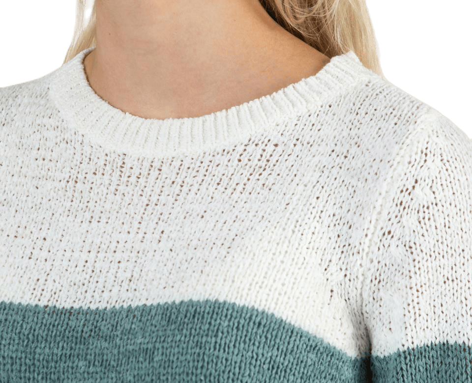 Geena L/S Block Pullover Knt White - Bild 3