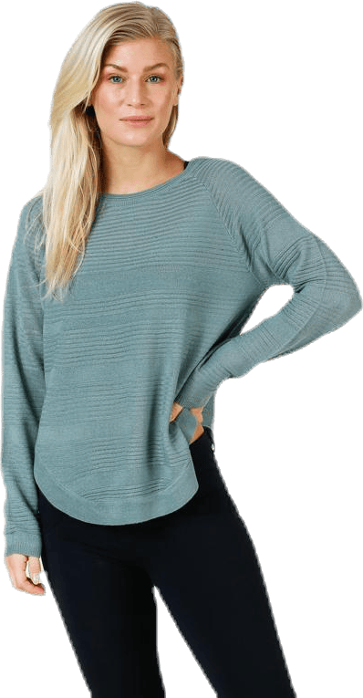 Caviar Long Sleeve Pullover Knit Chinois Green, Female, Apparels, Shirts, Green, XS