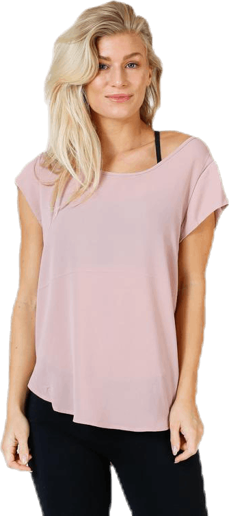 Vic S/S Solid Top Pink, Female, Kleding, T-shirt, Roze, 34