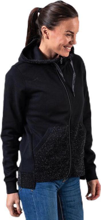 Bellatrix Glitter Zip Hood Sweat Black