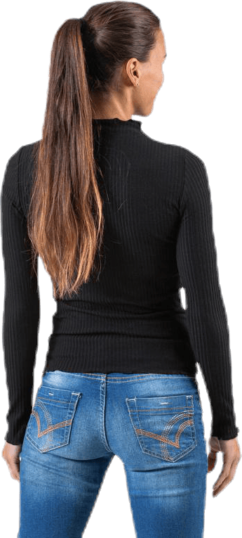 Emma L/S High Neck Top Jrs Black - Bild 3