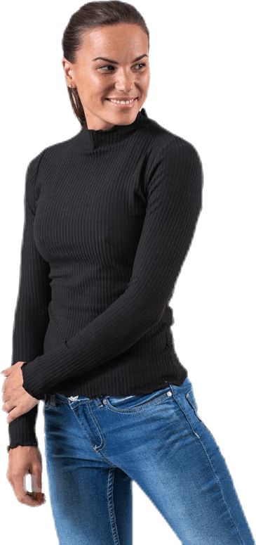 Emma L/S High Neck Top Jrs Black - Bild 5