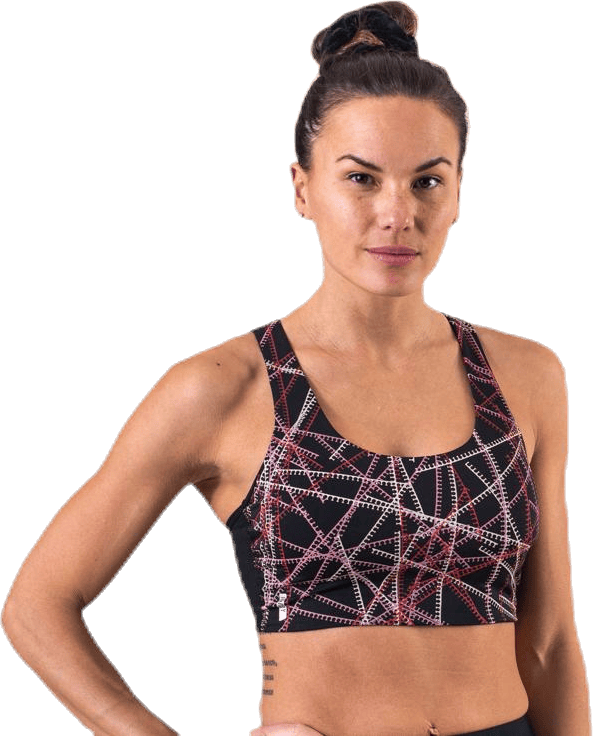 Odele Aop Sports Bra Black