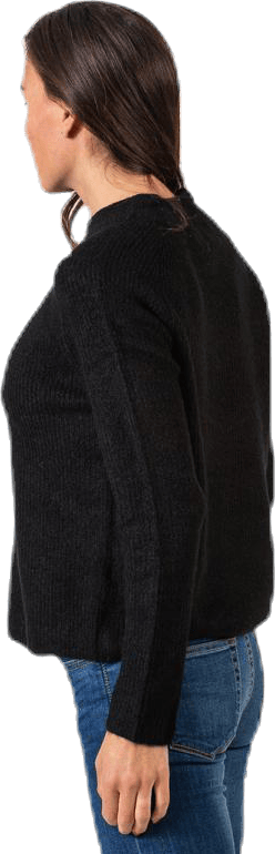 Ellen Ls O-Neck Knit Black - Bild 3