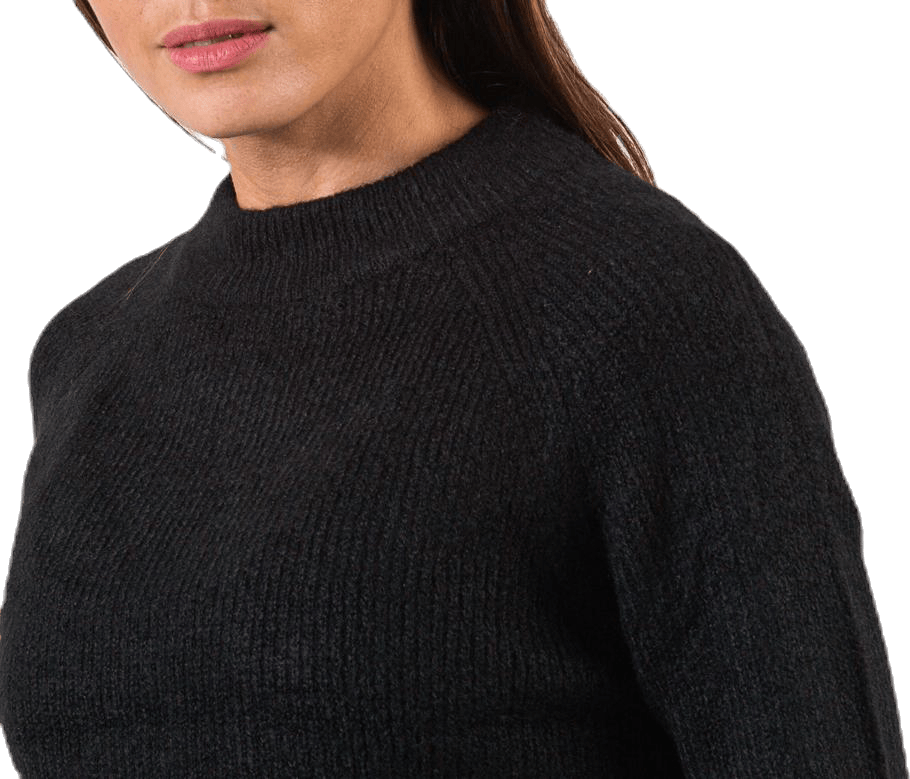 Ellen Ls O-Neck Knit Black - Bild 4